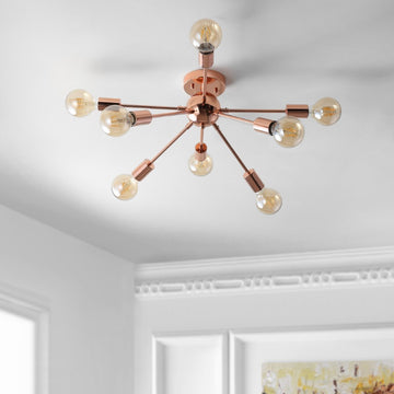 Copper 30.5" Sputnik Metal LED Flush - JONATHAN Y